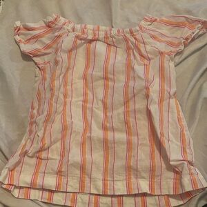 Carter's Pink and Orange Striped Blouse